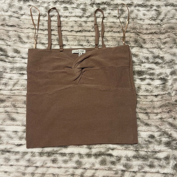Brown Twist-Front Camisole Top - Picture 1 of 2